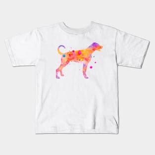 Doberman Dog Watercolor Painting 4 Kids T-Shirt